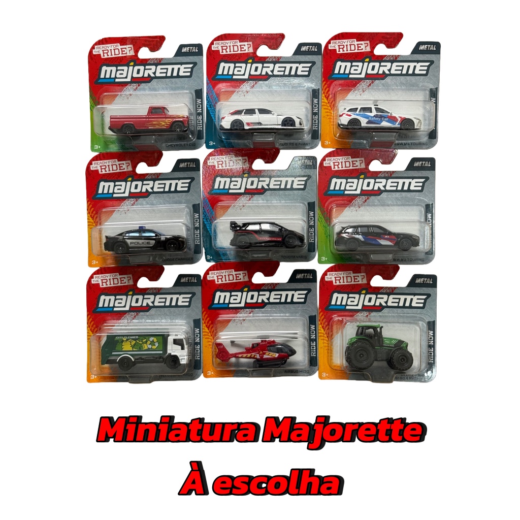 Miniaturas Majorette Original Lote | BMW, AUDI, Chevy C10, Trator, Helicóptero e +