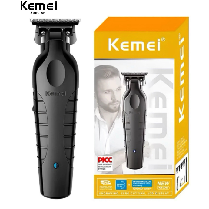 KEMEI Aparador de cabelo lâmina ajustável, profissional , USB , cortador para cabelos km-2299 Bivolt