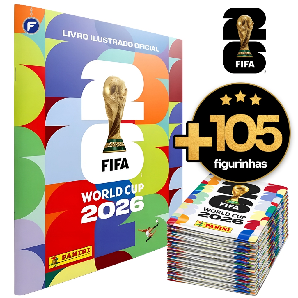 Kit Album Copa do Mundo 2026 Capa Mole Panini + Figurinhas Fifa Word Cup - PRÉ VENDA -