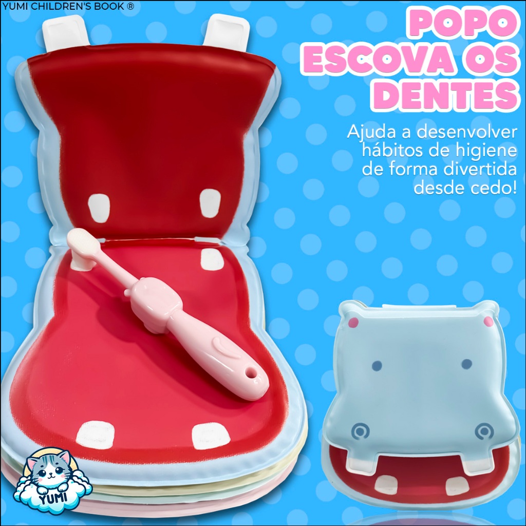 Presente Bebê Kit Livro Educativo Sensorial + Escova Dental Infantil Primeira Infância Rosa · foto 2