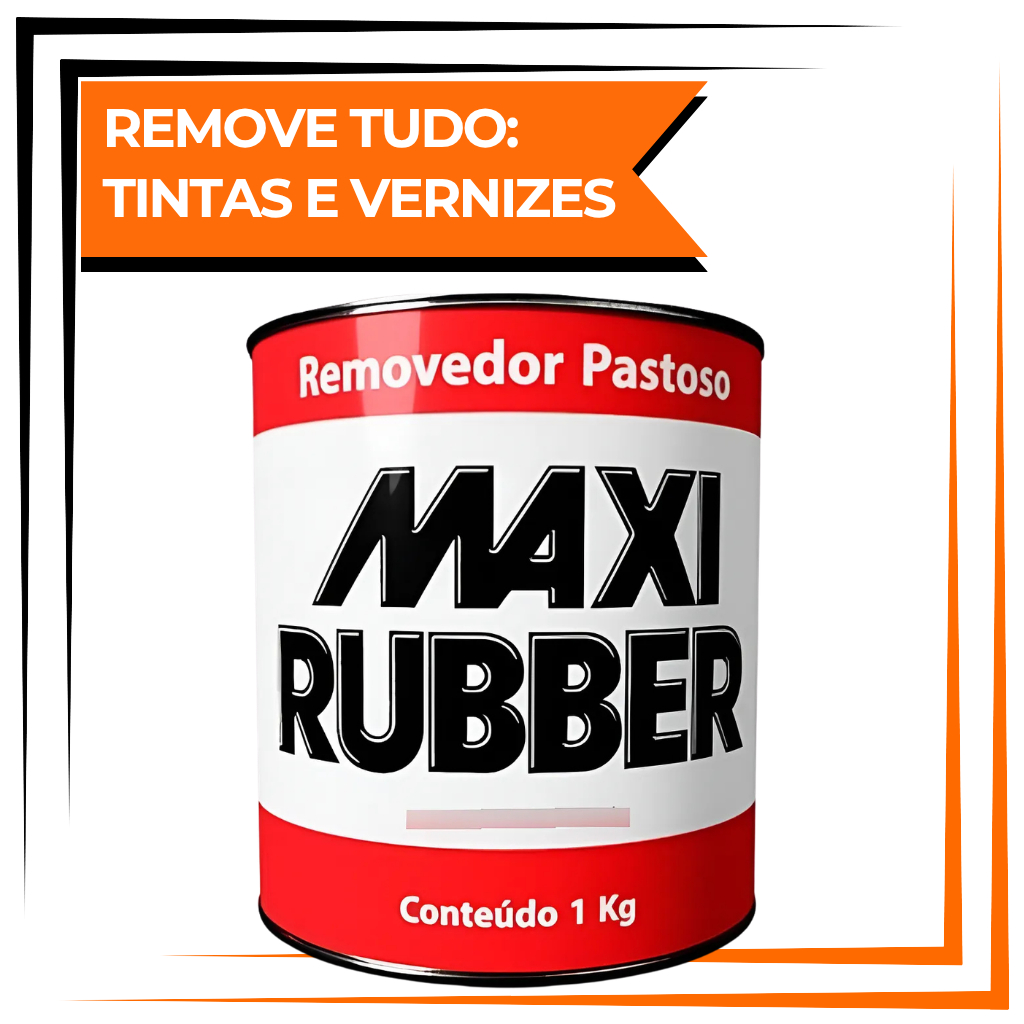 Removedor Pastoso Maxi Rubber 1kg - Tira Tinta e Verniz Automotivo Metal e Madeira
