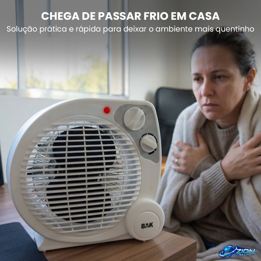 Aquecedor De Ambiente Elétrico Portátil Termoventilador 110V 1500W Ou 220V 1800W