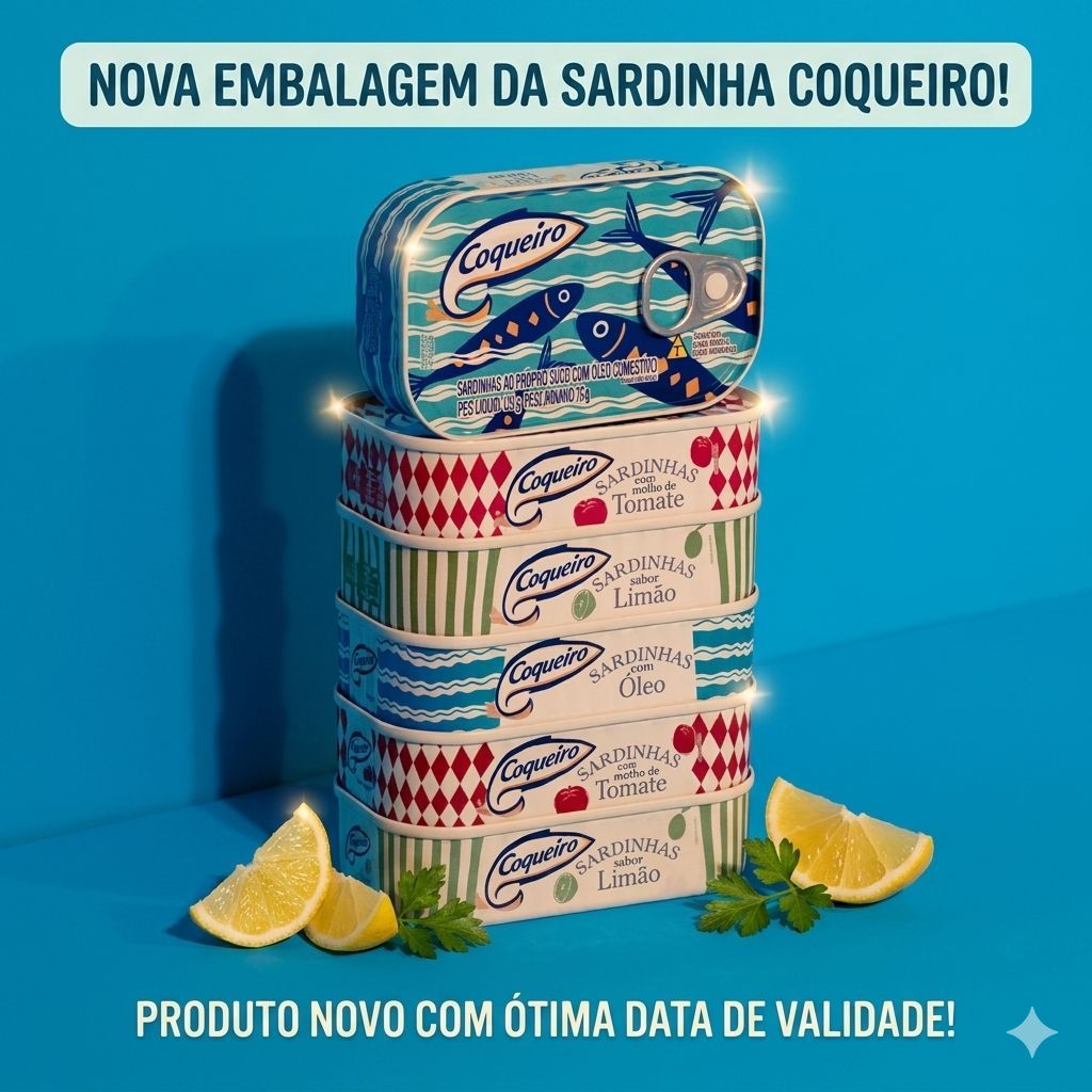 Sardinha Coqueiro 125g kit c/18 unidades