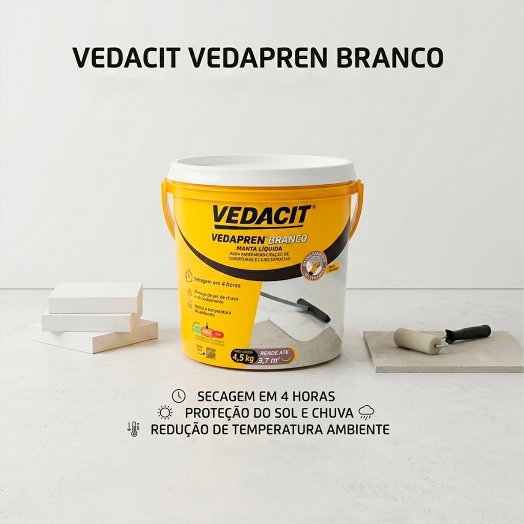 Manta Líquida Vedapren Branco 4,5kg Vedacit