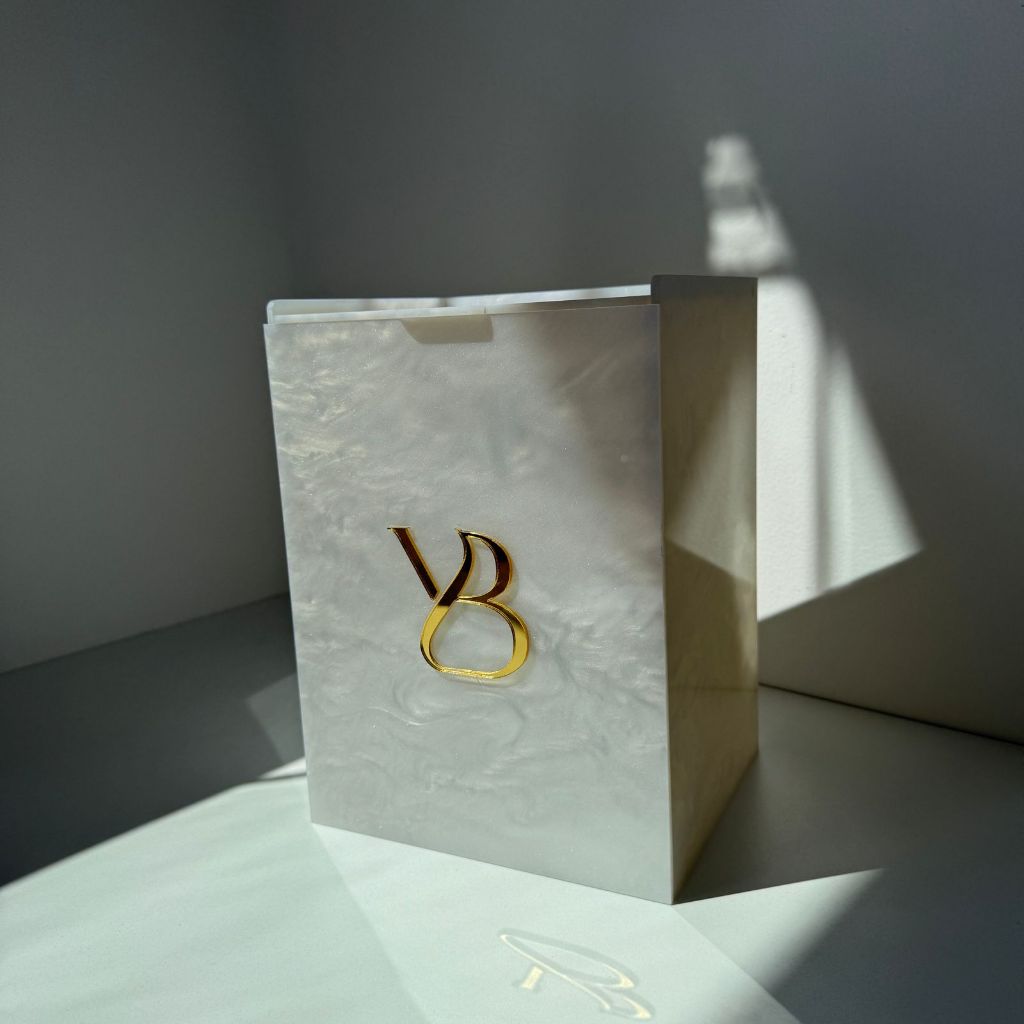 Caixa coletora perfuro cortante descarpack 3 litros personalizada em acrílico madreperola estética biomedicina clínica