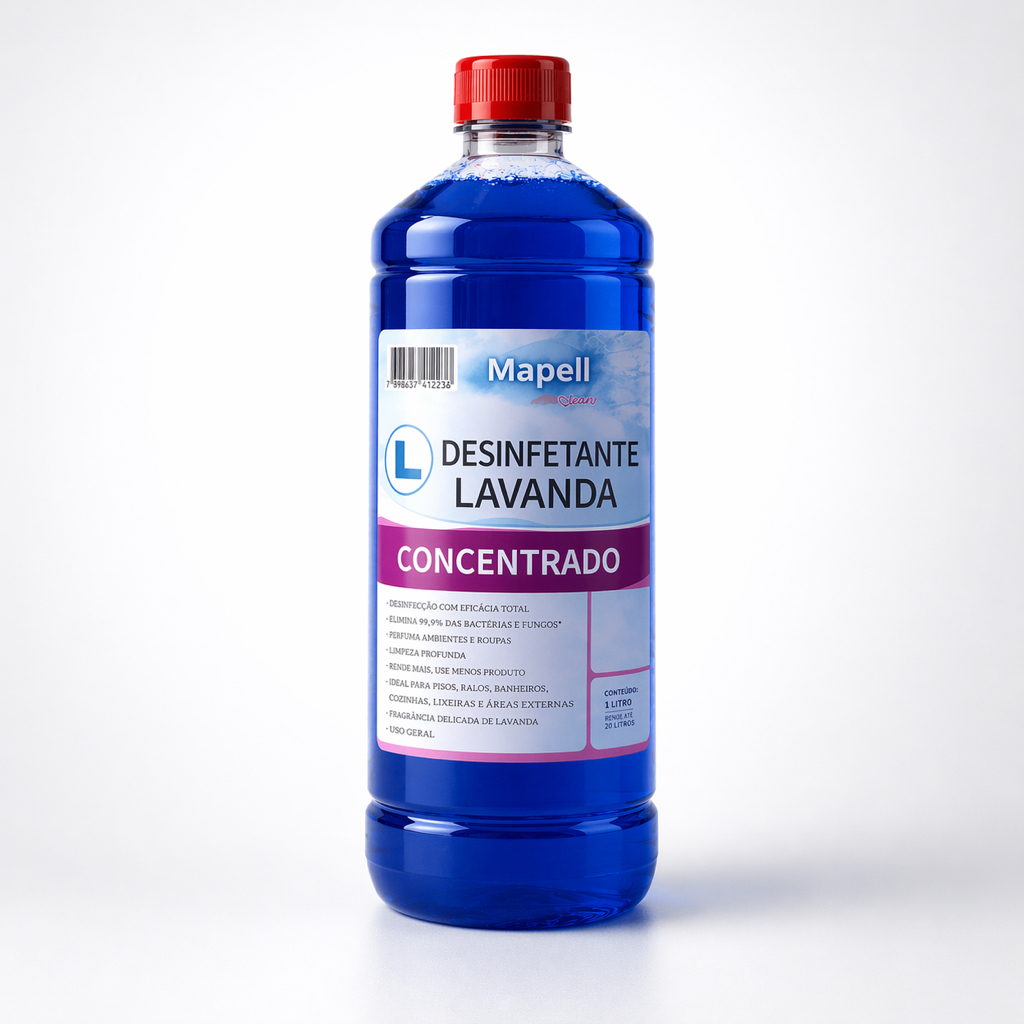 DESINFETANTE CONCENTRADO LAVANDA 1L FAZ 50L ALTO RENDIMENTO, BAIXO CUSTO