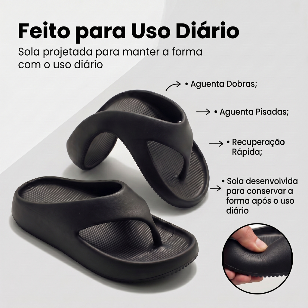 Chinelo Nuvem Slide Feminino Confortável - Lindo, Anatômico, Leve, Antiderrapante, Cores Variadas — imagem 2 de 2