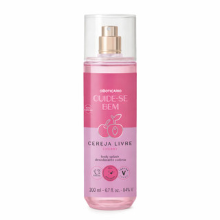 Body Splash Desodorante Colônia Cuide-se Bem Cereja Livre O Boticário 200ml