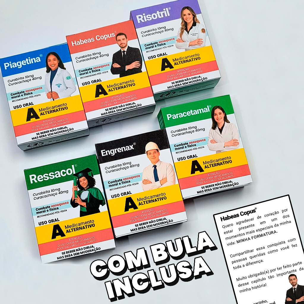Kit Ressaca Lembrancinha PERSONALIZADO para Formatura - Medicina, Direito, Engenharia, Odontologia - QUALQUER CURSO