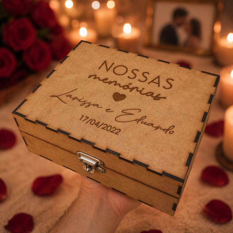 Box Memórias - Caixa de Presente para Namorado, Namorada, Especial