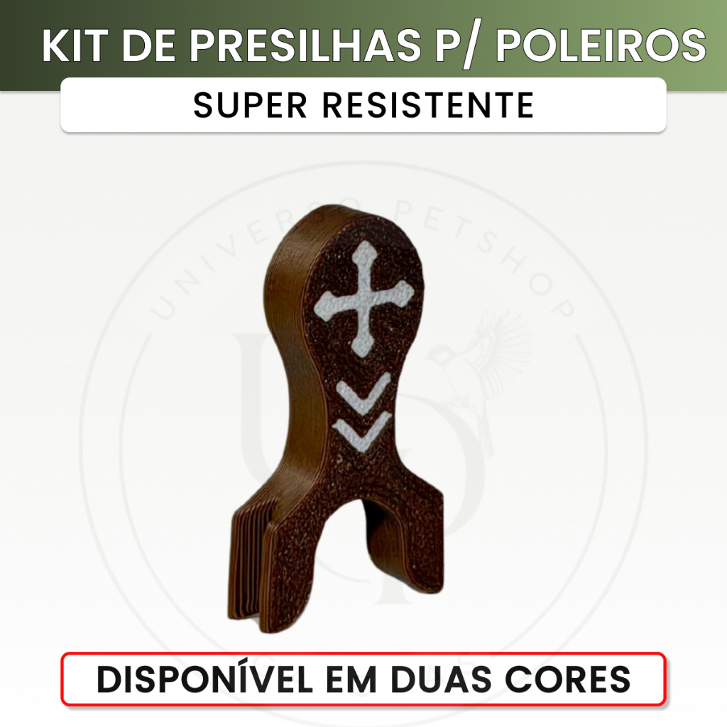 Kit de Presilhas Cabeça de Poleiro Super Resistente Para Gaiolas de Coleiro Malha Fina