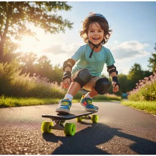 Skate Preto Infantil Toys Para Iniciantes Kids Esporte Brinquedo Resistente Até 60kg