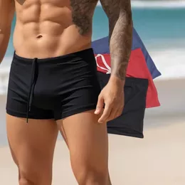 Sunga Boxer Masculina Forrada  Com Proteção UV+50 Cores Lisas Preta, Azul e Vermelha