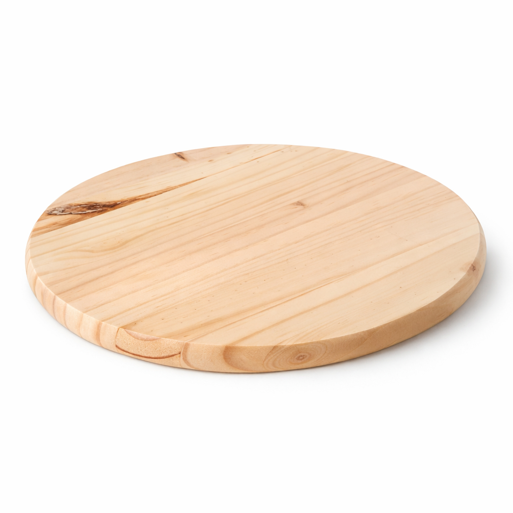 Tampo Mesa Redondo Madeira Pinus Maciço 28mm Mesa Jantar Centro Lateral Bancada DIY