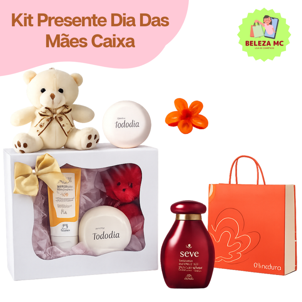 Natura Kit Creme Corporal 80ml ou ( Oleo Corporal Sêve 100 ml ) + Sabonete + Ursinho + Sacolinha