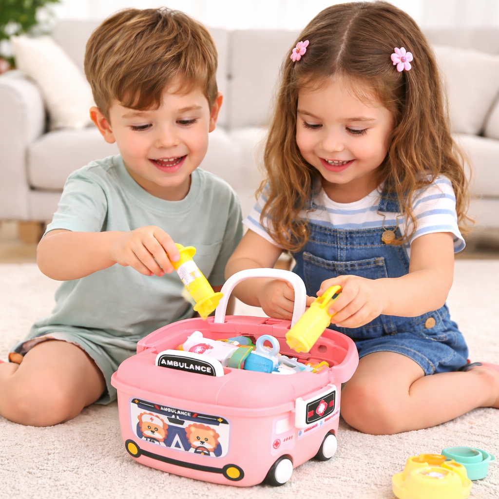 Caixa Organizadora Infantil Multiuso com Tampa Ideal para Brinquedos Remedios Brinquedoteca