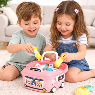 Caixa Organizadora Infantil Multiuso com Tampa Ideal para Brinquedos Remedios Brinquedoteca