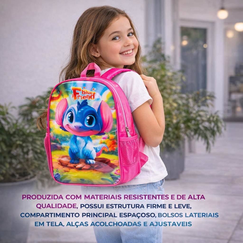 Mochila Escolar Infantil Costa Sortida Colorida Confortavel Resistente Estampa Diversa