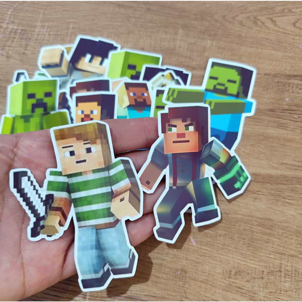 Kit Aplique para Tubete - Minecraft - Personalizado - Lembrancinha Aniversário Infantil/ Decoração de mesa
