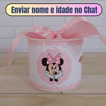 Kit Tubolata Personalizada (5X6) MINIE ROSA- Festa Aniversário Batizado Lembrancinha Chá de Bebê