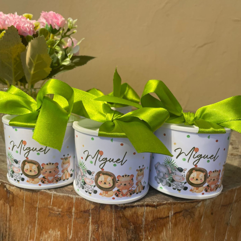 Kit tubolatas personalizadas Safari • Lembrancinha maternidade | aniversário | chá de bebê • 5x6 -FAZEMOS QUALQUER TEMA