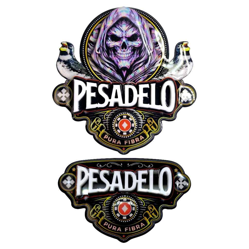 Placa de gaiola para Coleiro - Pesadelo - Placa principal + placa Auxiliar