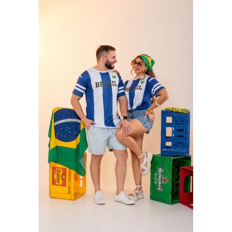 T-shirt Camisa Brazil Azul