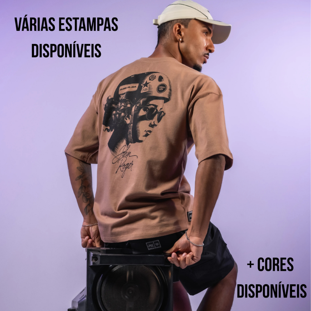 Camiseta Masculina Malhão Rugby Premium Oversized Original John Roger Várias Estampas
