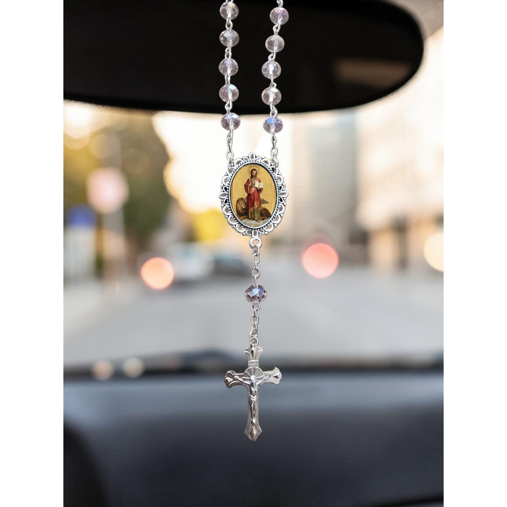 TERÇO cristal luxo - opção terço normal ou para carro - são nicolau - sao marcos - sao fernando - santo antao