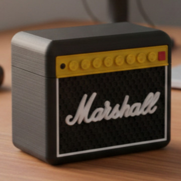 Porta Treco Guarda Palhetas com Tampa Magnética | Estilo Mini Amplificador