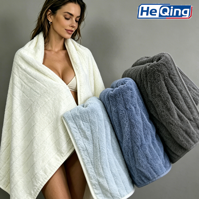 Toalha de Banho Premium Coral Fleece 70x150cm 234g Leve, arejada, absorvente e de secagem rápida