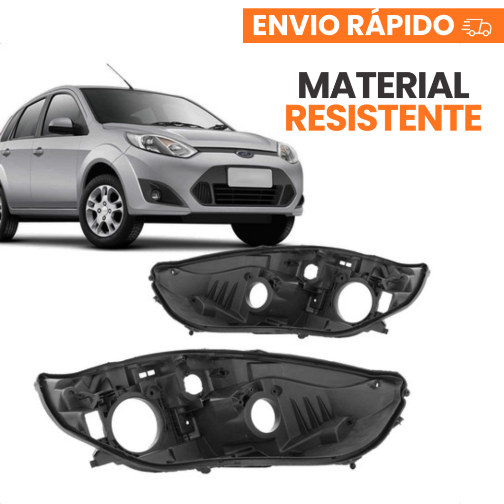 Carcaça Farol Ford Fiesta Rocam 2010 2011 2012 2013 2014