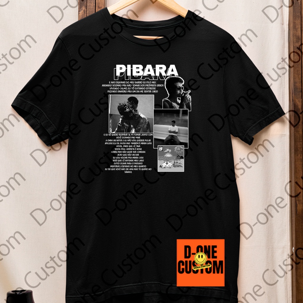 Camisa Camiseta Pibara E Nas Esquinas do Meu Bairro Eu Fico Mec Frase Album Chile Hip-Hop Frente