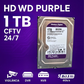 HD WD Purple 1TB / 500gb SATA 3.5” Para DVR Intelbras/Multimarcas CFTV Vigilância 24/7 Novo