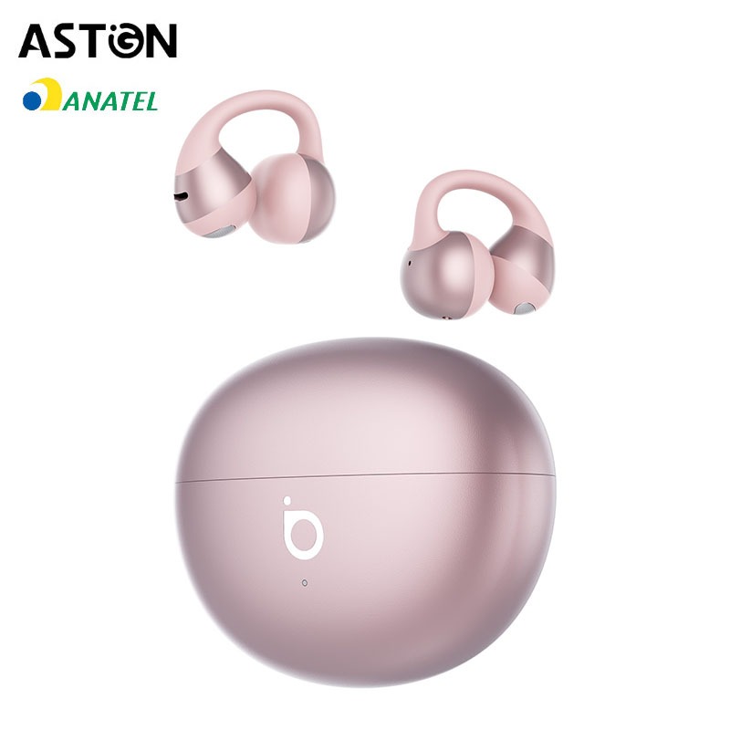 Astgn x Basike Fone de Ouvido BluetoothEar-Clip Sem Fio Bluetooth 6.0 Até 30h de BateriaSom Estéreo