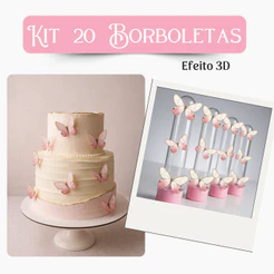 Kit Borboletas 3D: Ideal para Bolos, Balões e Festas. Decoração Premium com Envio Rápido e Pronta Entrega!