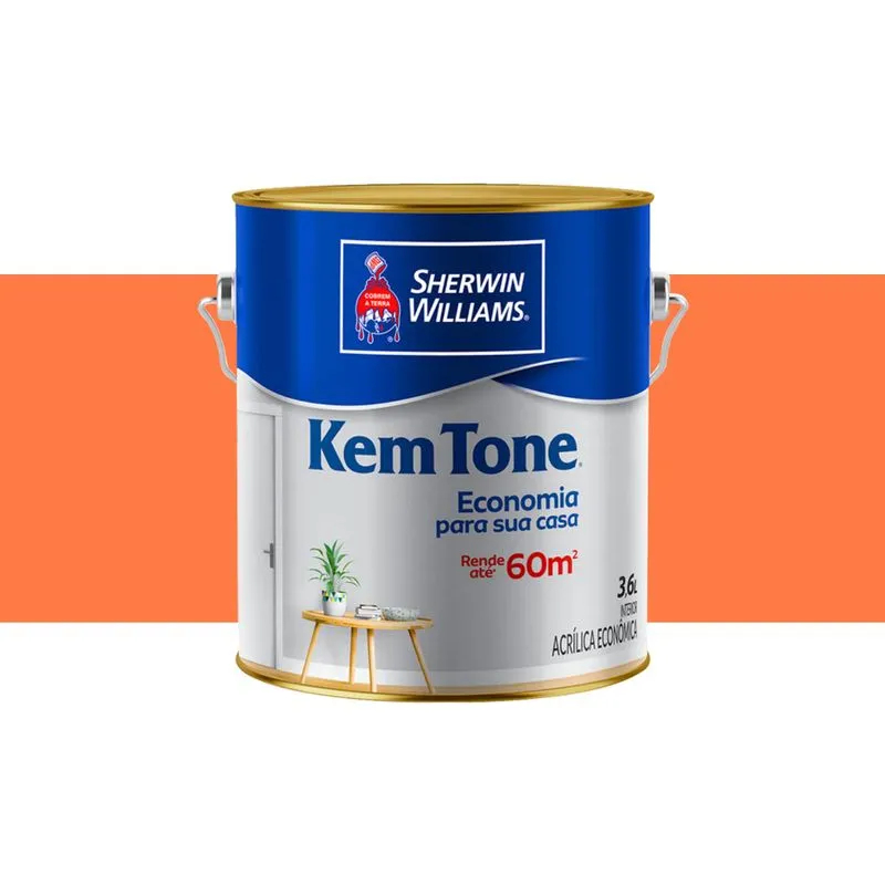 Tinta Para Parede Interna e externa Acrílica Fosca Kem Tone Sherwin Williams 3,6 Litros Diversas Cores · foto 2