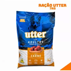 Ração Utter Cães Adultos Sabor Carne e Alta Qualidade 7Kg