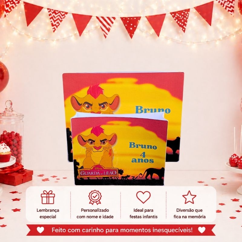 10 SACOLA PERSONALIZADA• Tema: Guarda do Leão • tamanho P e PP
