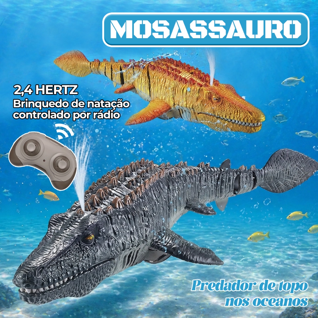 Brinquedo de Água RC 2.4G, Robô Simulado Mosassauro Tubarão Jacaré, Brinquedo Educativo Elétrico Infantil Unissex