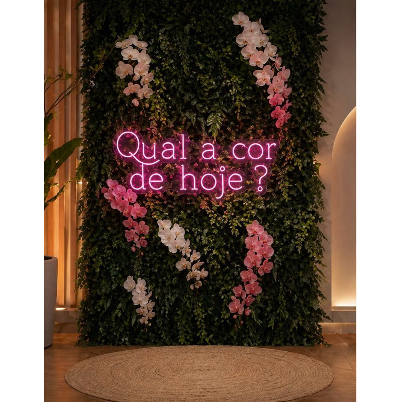 Luminária "Qual A Cor De Hoje" Neon Led Luz Decoração Iluminação