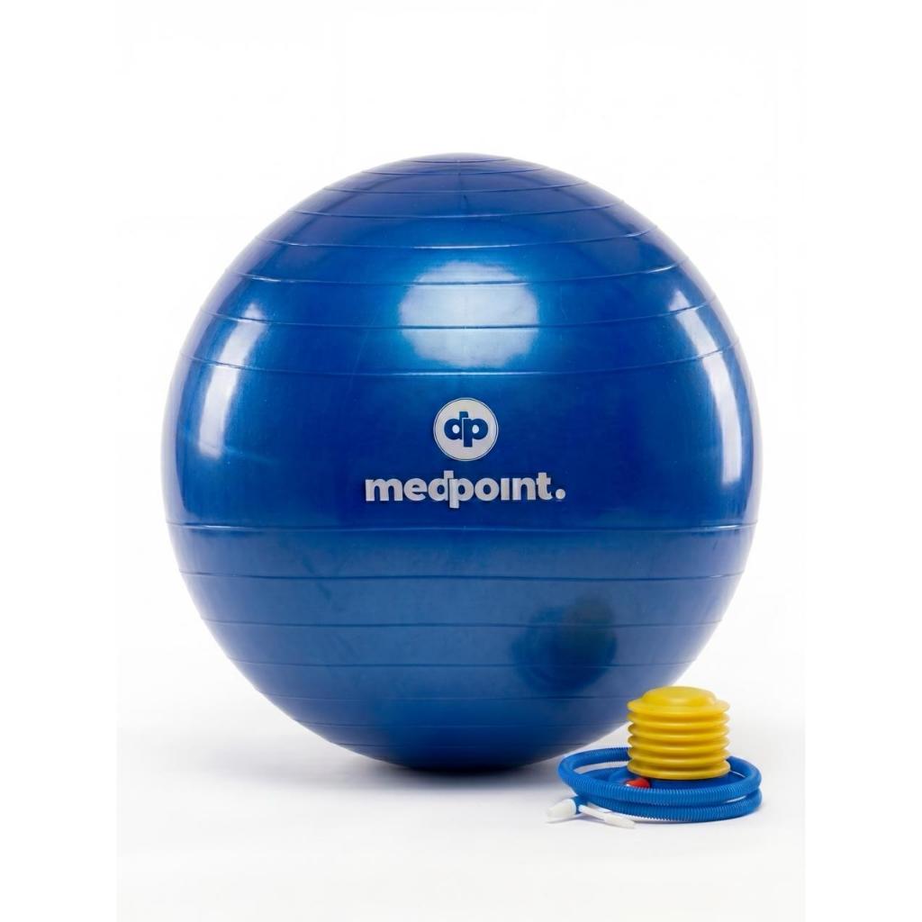 Bola de Suiça de Yoga AZUL com Bomba Pilates Ginastica Academia 65cm Gymball Ioga