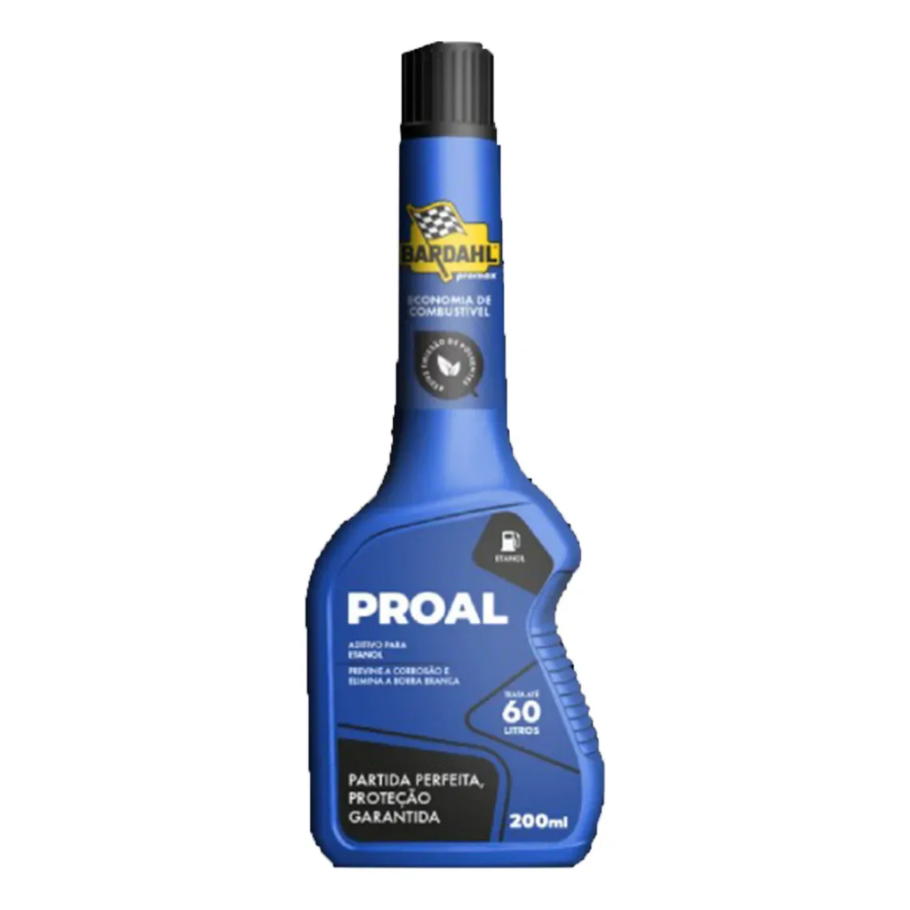 Aditivo Para Etanol Alcool Bardahl Proal 200ml Mais Economia Limpeza Bico Válvula Uso Profissional