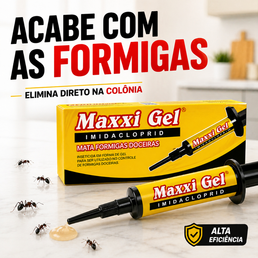 Gel Isca Formiga Maxxi Gel Inseticida P Formigas Doceiras Elimina Formigueiro Seringa Aplicadora
