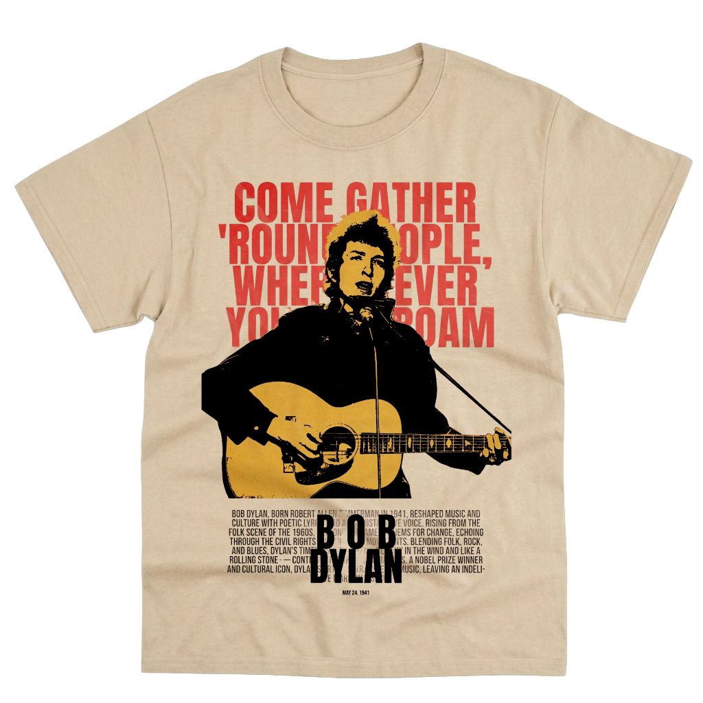 Camiseta Vintage Unissex Bob Dylan Música Americana Folk Rock B246