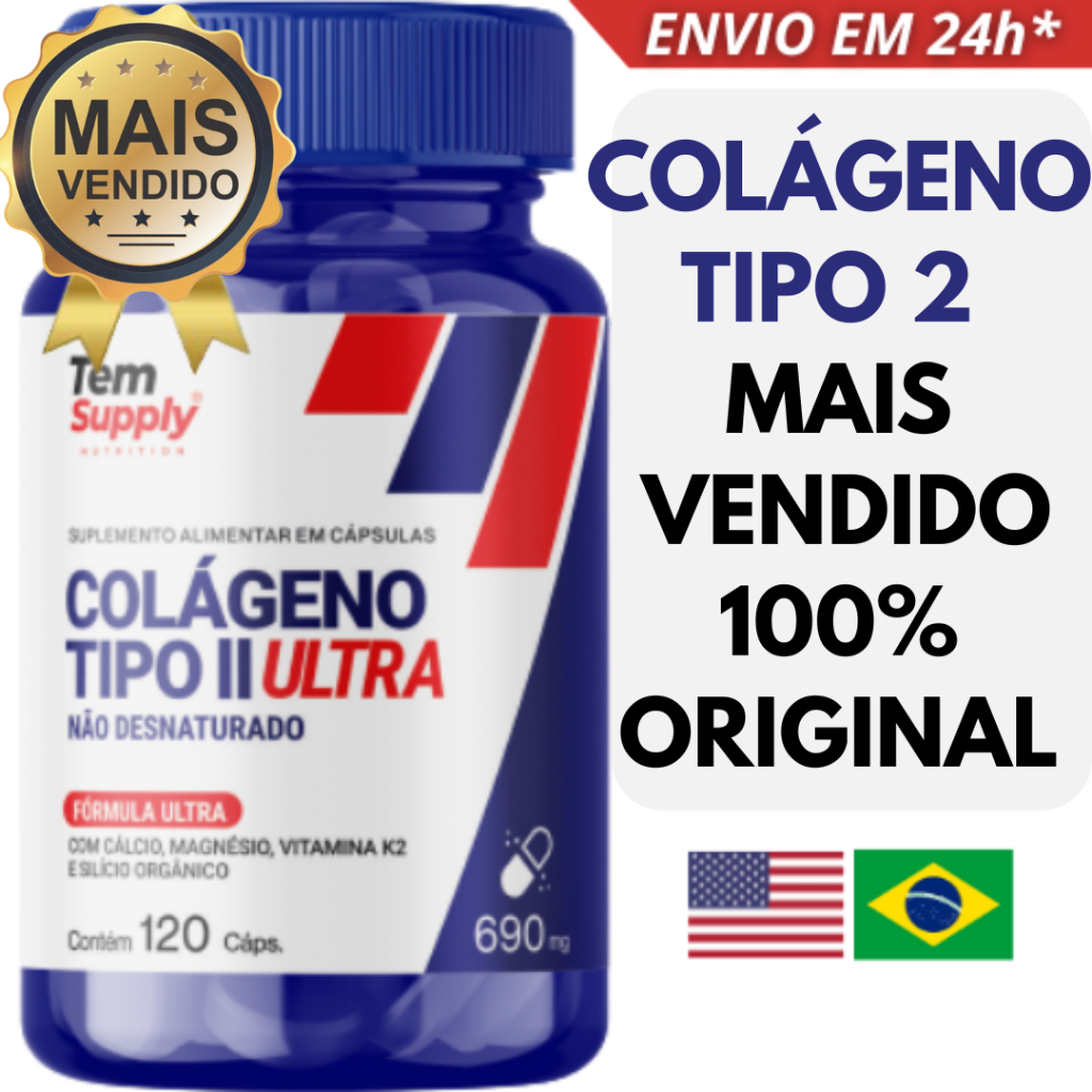 Colageno Tipo 2 Premium 40mg Fórmula ULTRA 120 Cáps