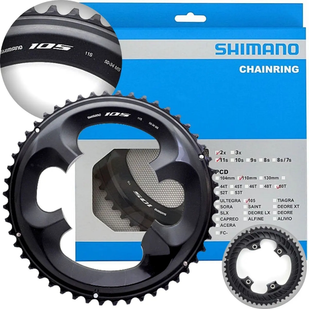 Coroa Shimano 105 Fc-r7000 50 Dentes Bcd 110mm - 2x11