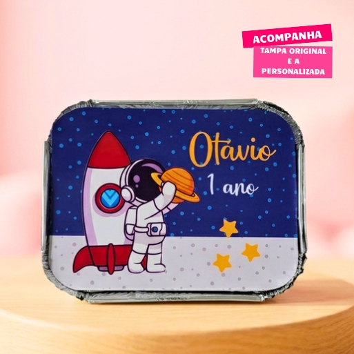 MARMITINHA PERSONALIZADA ASTRONAUTA / LEMBRANCINHAS DE ANIVERSÁRIO / MARMITA