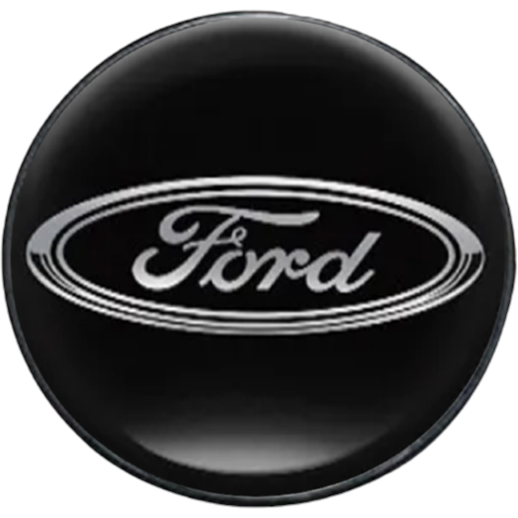 Kit 4 Calota Centro Miolo Roda 55mm Preto Ford Ka Fiesta Focus EcoSport Resistente