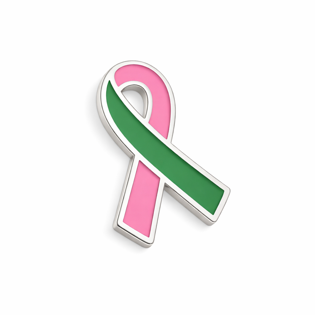 Broche Pin Laço Outubro Rosa E Outubro Verde Campanha - 20 Unidades